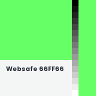 Color chip: Websafe 66FF66