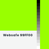 Color chip: Websafe 99FF00