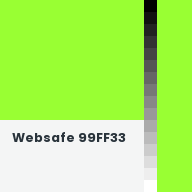 Color chip: Websafe 99FF33