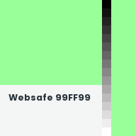 Color chip: Websafe 99FF99