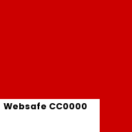 Color chip: Websafe CC0000