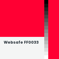 Color chip: Websafe FF0033