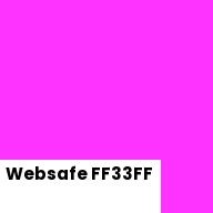 Color chip: Websafe FF33FF